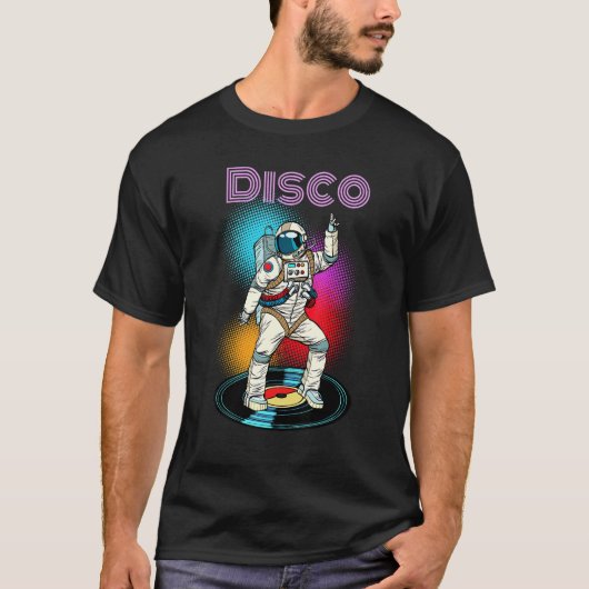 Astronaut Space Disco Dansend Graphic Cool Design T-shirt (Voorkant)
