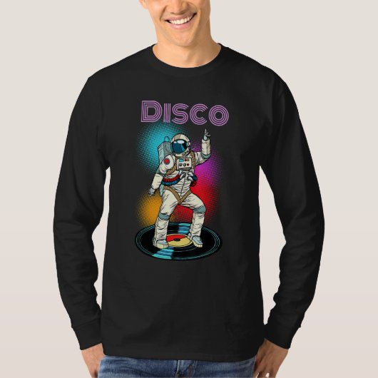 Astronaut Space Disco Dansend Novelty Graphic Cool T-shirt (Voorkant)