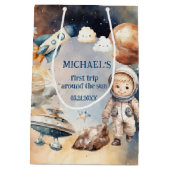 Astronaut Space eerste reis rond de Sun Gift Bag Medium Cadeauzakje (Achterkant)
