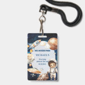 Astronaut Space eerste reis rond de Sun ID-Kaart Badge (Voorkant met koord)