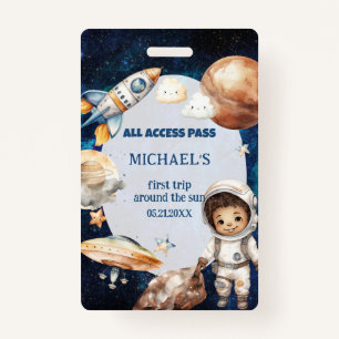 Astronaut Space eerste reis rond de Sun ID-Kaart Badge