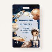 Astronaut Space eerste reis rond de Sun ID-Kaart Badge (Achterkant)
