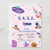 Astronaut Space eerste reis rond de verjaardag van Kaart (Voorkant)