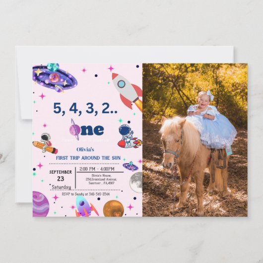 Astronaut Space eerste reis rond de verjaardag van Kaart (Voorkant)