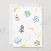 Astronaut Space eerste verjaardag Kaart (Achterkant)