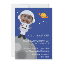 Astronaut Space Explorer Birthday Photo Templase