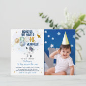 Astronaut Space First Trip ROND the Sun Birthday Kaart (Staand voorkant)