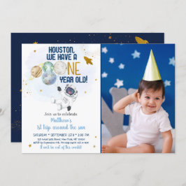 Astronaut Space First Trip ROND the Sun Birthday Kaart