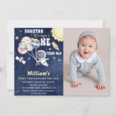 Astronaut Space First Trip ROND the Sun Birthday Kaart (Voorkant)