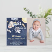 Astronaut Space First Trip ROND the Sun Birthday Kaart (Staand voorkant)