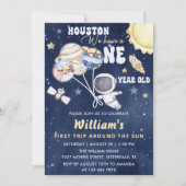 Astronaut Space First Trip ROND the Sun Birthday Kaart (Voorkant)