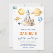 Astronaut Space First Trip ROND the Sun Birthday Kaart (Voorkant)