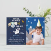 Astronaut Space First Trip ROND the Sun Birthday Kaart (Staand voorkant)