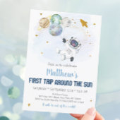 Astronaut Space First Trip ROND the Sun Birthday Kaart