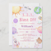 Astronaut Space First Trip ROND the Sun Birthday Kaart (Voorkant)
