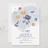 Astronaut Space First Trip ROND the Sun Birthday Kaart (Voorkant)