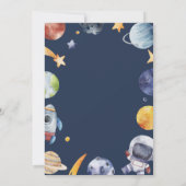 Astronaut Space First Trip ROND the Sun Birthday Kaart (Achterkant)