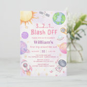 Astronaut Space First Trip ROND the Sun Birthday Kaart (Staand voorkant)