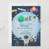 Astronaut Space First Trip ROND the Sun Birthday Kaart (Voorkant)