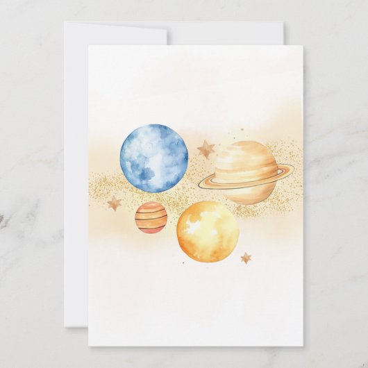 Astronaut Space First Trip ROND the Sun Birthday Kaart (Achterkant)