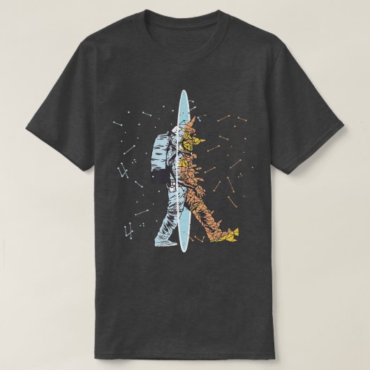 Astronaut Space floating Moon Mars Planets Premium T-shirt (Design voorkant)