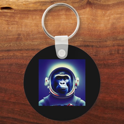 Astronaut Space Galaxy Monkey Sleutelhanger (Voorkant)