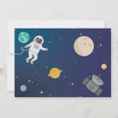 Astronaut Space Galaxy Verjaardag Party Space Phot Kaart (Achterkant)