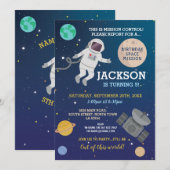 Astronaut Space Galaxy verjaardagsfeestje ruimte Kaart (Voorkant / Achterkant)