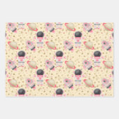 Astronaut Space Girl Patroon Inpakpapier Vel (Voorkant 3)