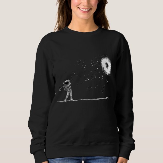 Astronaut Space Golf Player Funny Galaxy Space Lov Trui (Voorkant)