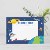 Astronaut Space Hartelijk dank Bedankkaart (Staand voorkant)