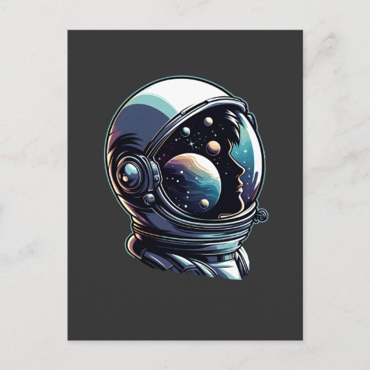 Astronaut Space Helmet Briefkaart (Voorkant)