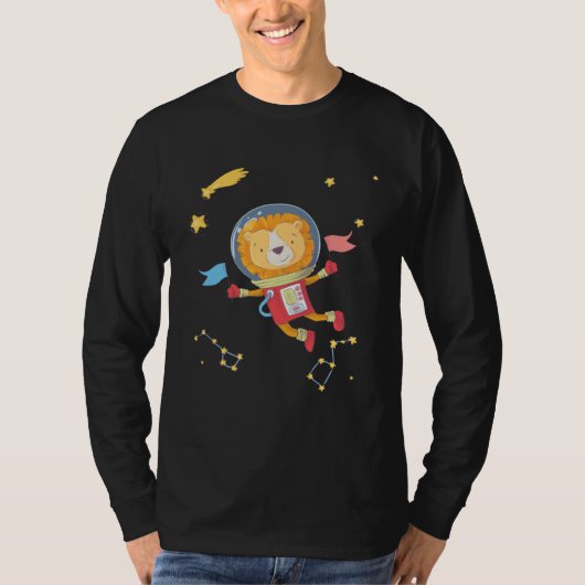 astronaut space lion wear galaxy t-shirt (Voorkant)