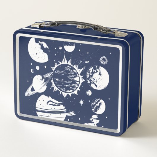 Astronaut Space Metal Lunchbox (Achterkant)