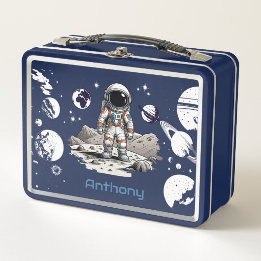 Astronaut Space Metal Lunchbox (Voorkant)