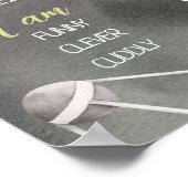 Astronaut Space Milestone First Birthday Board Poster (Hoek)