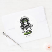 Astronaut Space Monkey Authentiek Hoge kwaliteit Ronde Sticker (Envelop)