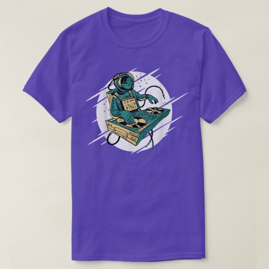 Astronaut Space Music Dj T-Shirt (Design voorkant)