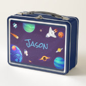 Astronaut Space Planets Add Child's Name School (Voorkant)