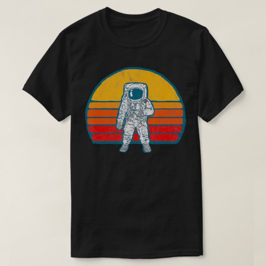 Astronaut Space Retro 80s Throwback T-shirt (Design voorkant)