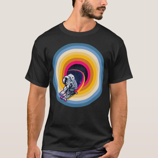 Astronaut Space  Retro Style T-shirt (Voorkant)