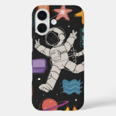 Astronaut Space Rocket Doodle Case-Mate iPhone Case (Achterkant)