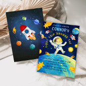 Astronaut Space Rocket Planets viert verjaardag Kaart