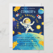 Astronaut Space Rocket Planets viert verjaardag Kaart (Voorkant)