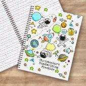 Astronaut Space Rockets handschrift Notitieboek