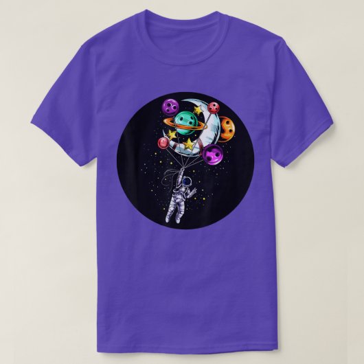 Astronaut Space Spaceman Moon Mars Balloons Planet T-shirt (Design voorkant)