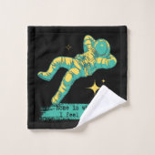 Astronaut Space Stars Home is waar ik me veilig vo Bad Handdoek (Wasdoekje)