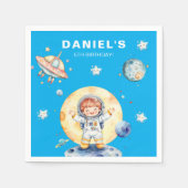 Astronaut Space-Theme Custom Birthday Party Servet (Voorkant)