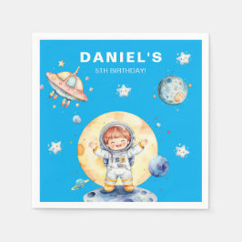 Astronaut Space-Theme Custom Birthday Party Servet