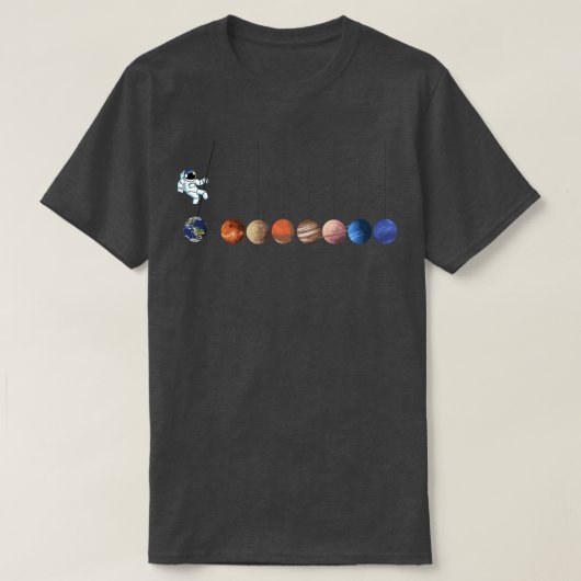 Astronaut Space Universe Planets Premium T-Shirt (Design voorkant)